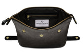 Suede Wash Bag / Dopp Kit - Storm Grey