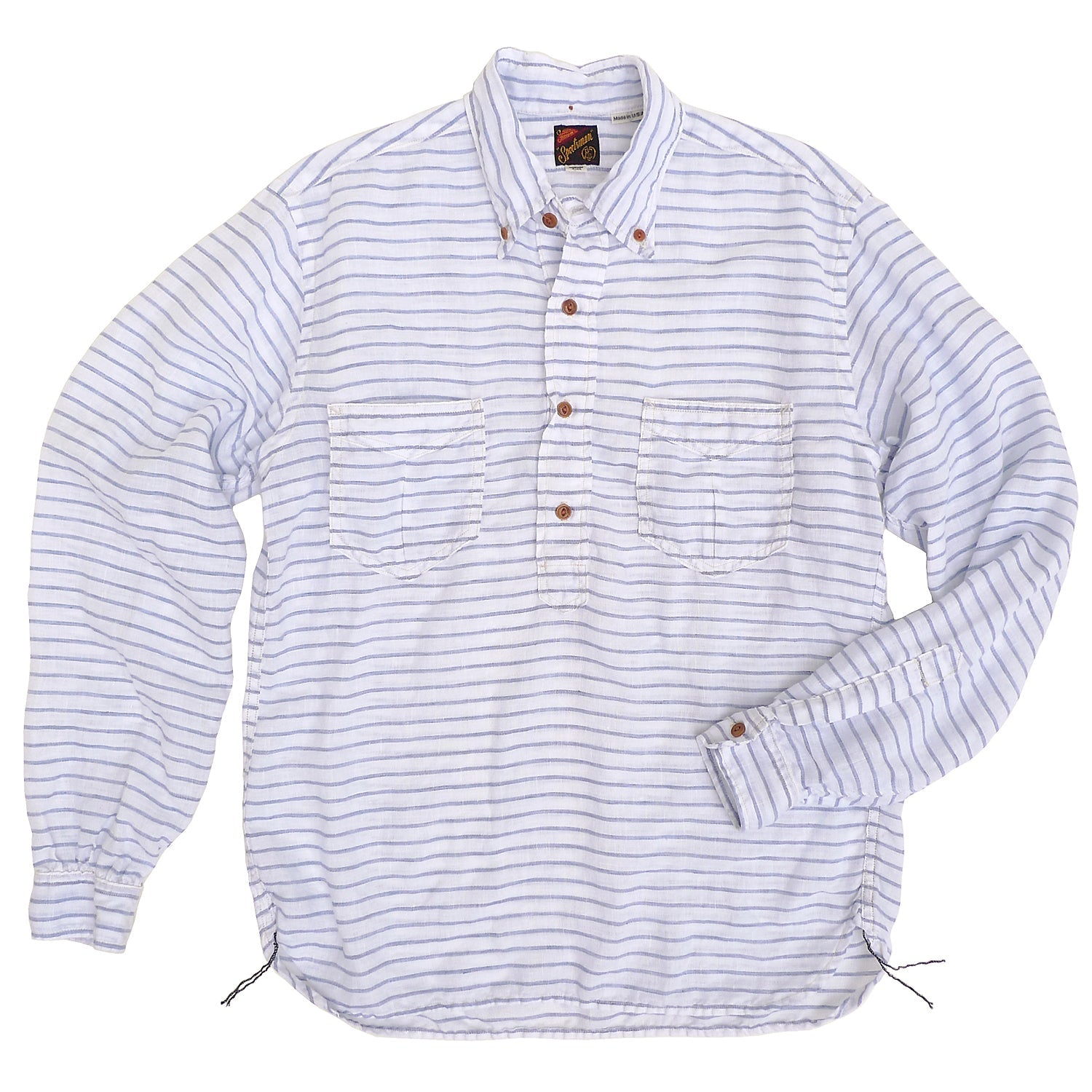 Berkeley Shirt L S Linen Stripe
