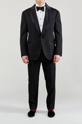 Bernardo Smoking Blazer In Wool Barathea