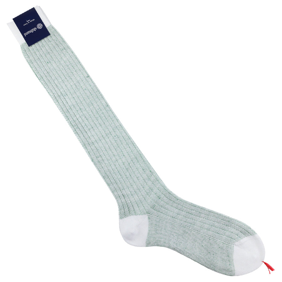 Knee Socks Birdseye Cotton Linen