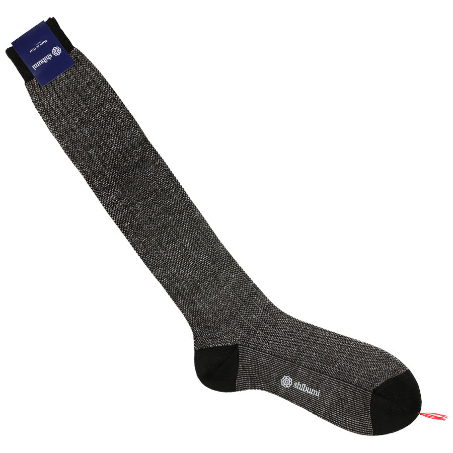 Knee Socks Birdseye Cotton Linen