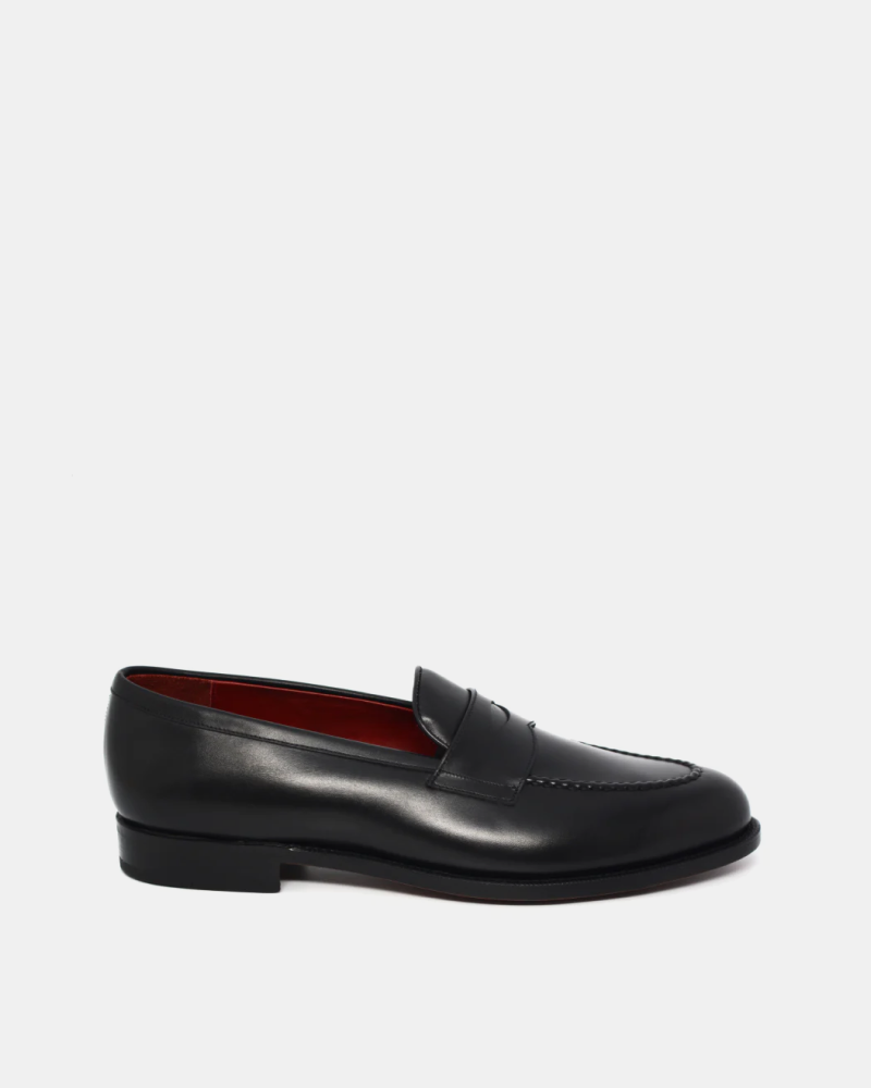 Black Calf Leather Penny Loafer