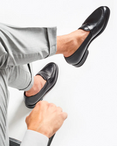 Outlet Calf Leather Penny Loafer
