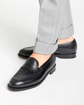 Outlet Calf Leather Penny Loafer