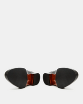 Black Cap Toe Oxford with Rubber Half Soles