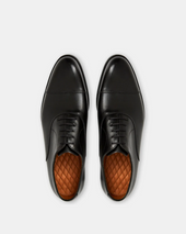 Black Cap Toe Oxford with Rubber Half Soles