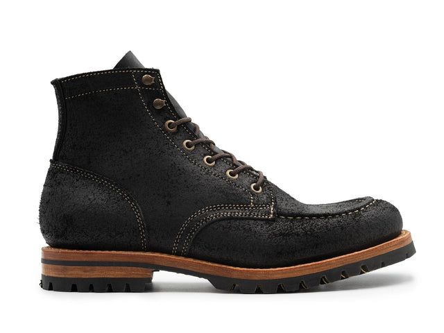 Black Oiled Rough Out Moc Toe | 10D