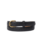 Ostrich Belt 25mm - Black