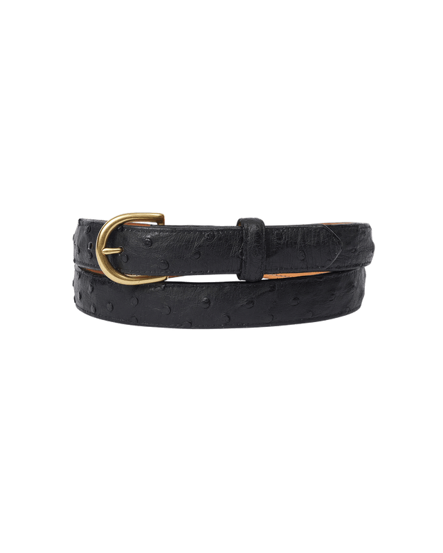 Ostrich Belt 25mm - Black
