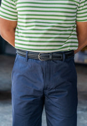 Black BLA x Hardy & Parsons Plaited Leather Belt