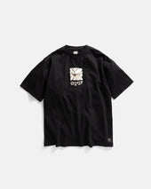 Hibiscus Embroidered Aly Tee Black 7 75 Oz All Season Cotton Jersey