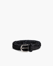 Braided Belt – Black Leather