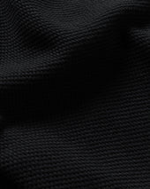 COTTAGE SS GIANT POLO - BLACK COTTON PIQUE
