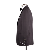 Single Breasted Peak Jacket In Raw Silk