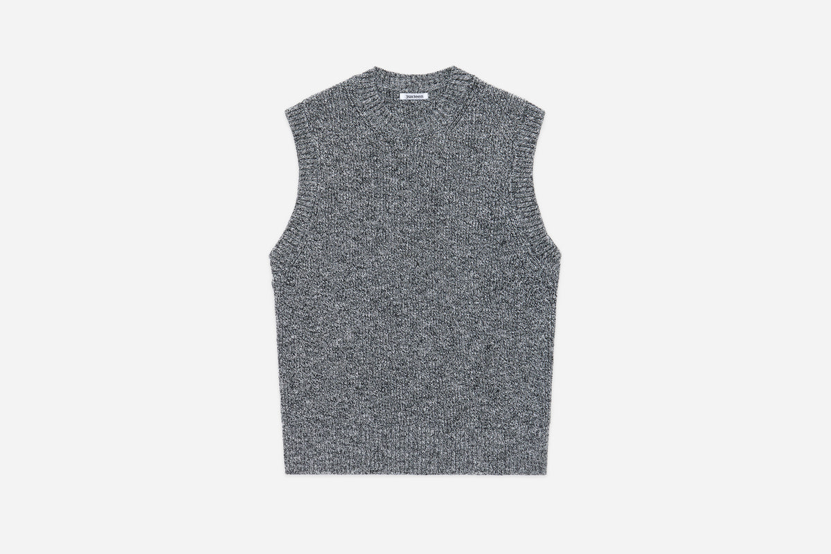 Sweater Vest - Black Marled Yarn | 3sixteen