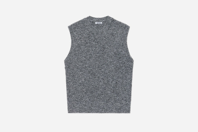 Sweater Vest - Black Marled Yarn | 3sixteen