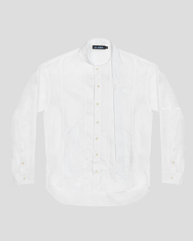 Scarf Shirt Patchwork White