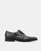 Francis Black Calf Double Monk Strap - 722