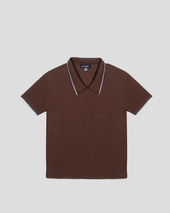 Stand Collar Polo Cobra Brown