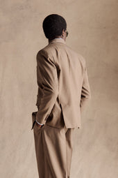 John Double Breasted Blazer Light Brown