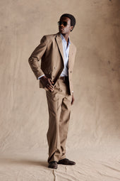 John Double Breasted Blazer Light Brown