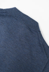 Men's Extra Fine Merino Wool Long Sleeve Polo Blue
