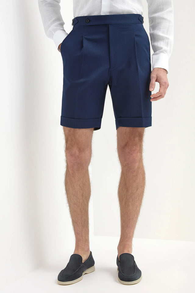 Blue cotton shorts - Made in Italy