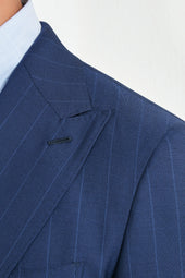 Double Breasted Striped Suit Made In Italy