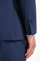 Double Breasted Striped Suit Made In Italy