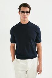 High Neck T Shirt Made In Italy