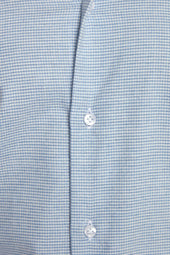 Houndstooth Cotton And Cashmere Shirt Made In Italy