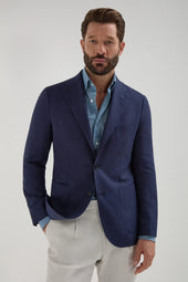 Jacket In Cotton And Silk Made In Italy
