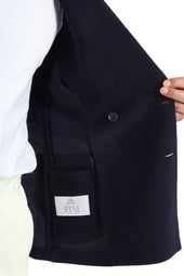 Jersey Double Breasted Jacket Made In Italy