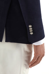 Jersey Double Breasted Jacket Made In Italy