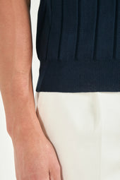 Ribbed Polo Made In Italy