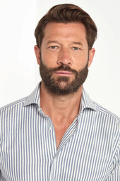 Striped Cotton And Cashmere Shirt Made In Italy