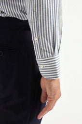 Striped Cotton And Cashmere Shirt Made In Italy