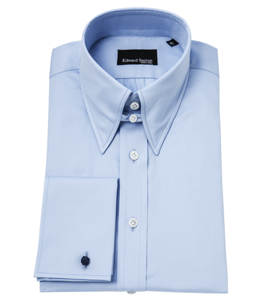 Tab Collar Shirt With French Cuffs