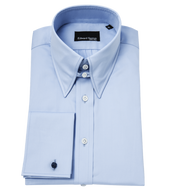 Powder Blue Tab Collar Loose-Fit Shirt