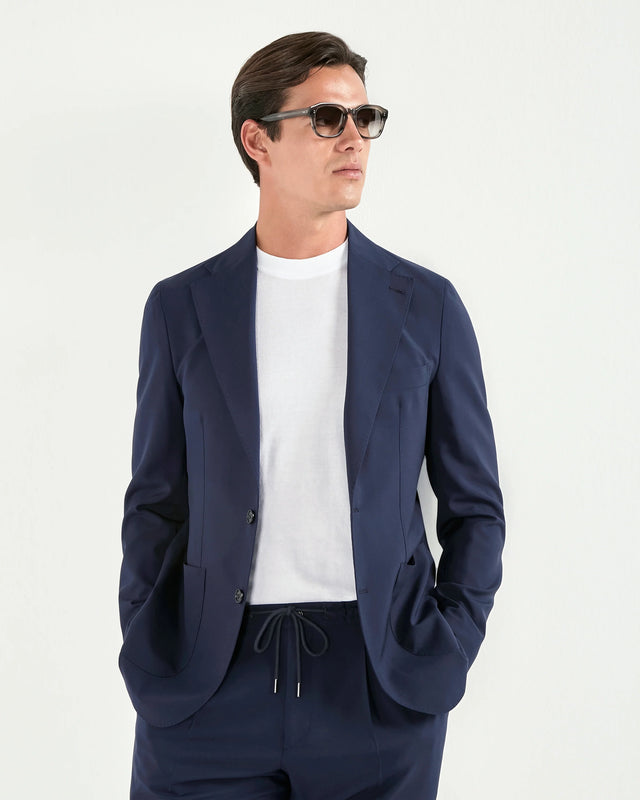 Blue travel jacket - Made in Italy