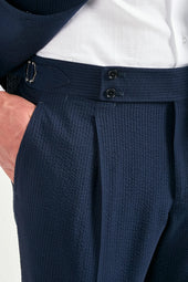 Wool And Silk Seersucker Suit Made In Italy