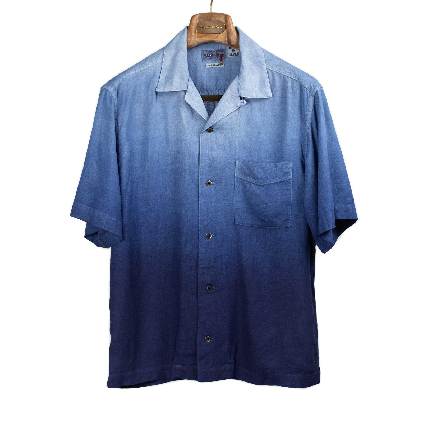 Camp Collar Shirt In Gradient Hand Dyed Rayon