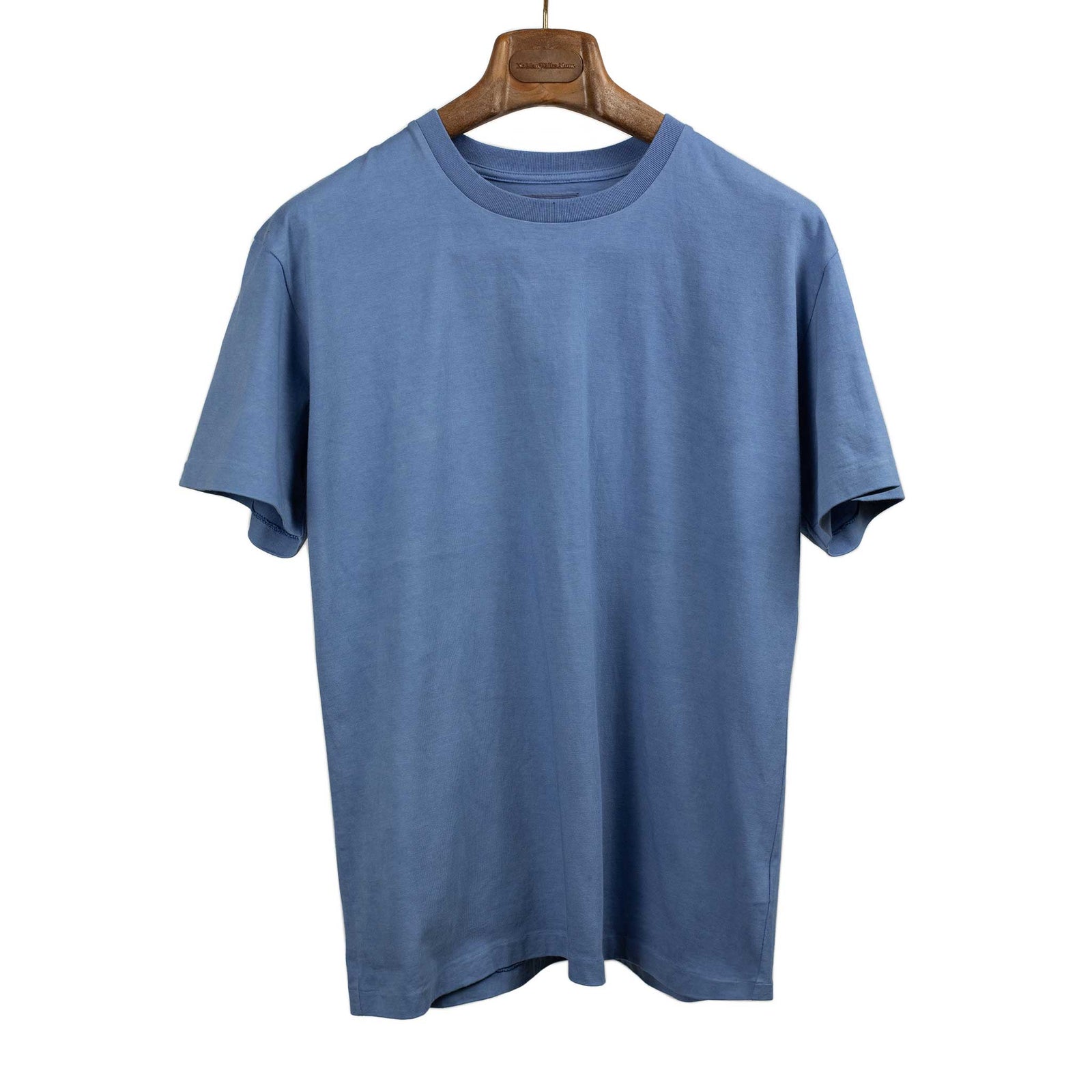Crewneck T Shirt In Light Washed Hand Dyed Cotton