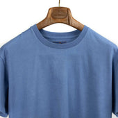 Crewneck T Shirt In Light Washed Hand Dyed Cotton