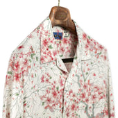 Kaza Sakura Camp Shirt In And Pink Rayon