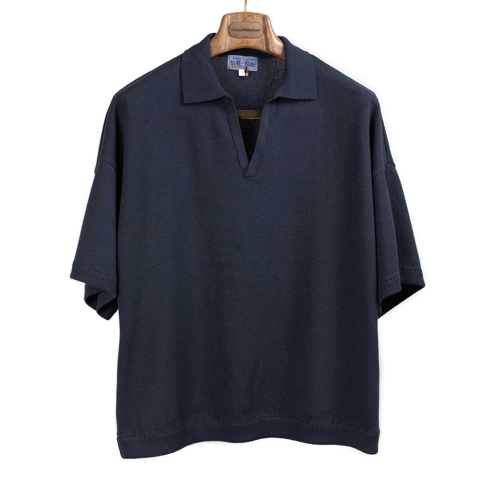 Skipper Polo In Hand Dyed Paper And Cotton