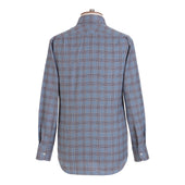 Brown P O W Check Brushed Cotton Shirt