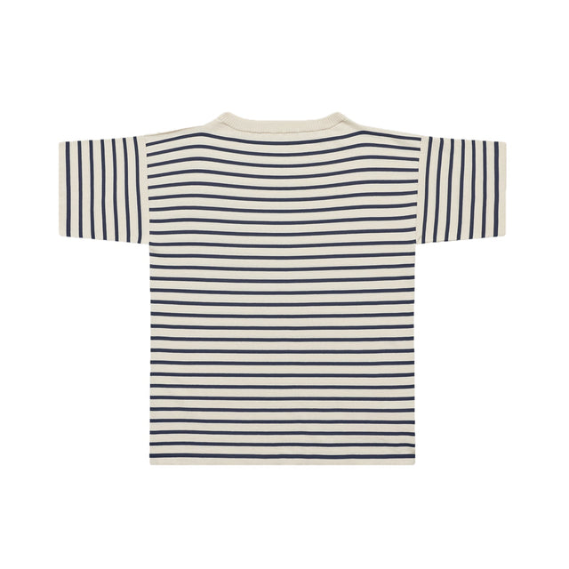 Boatsman Short Raw Cotton/Royal Blue Stripe