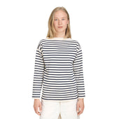Boatsman Raw Cotton Petroleum Stripe