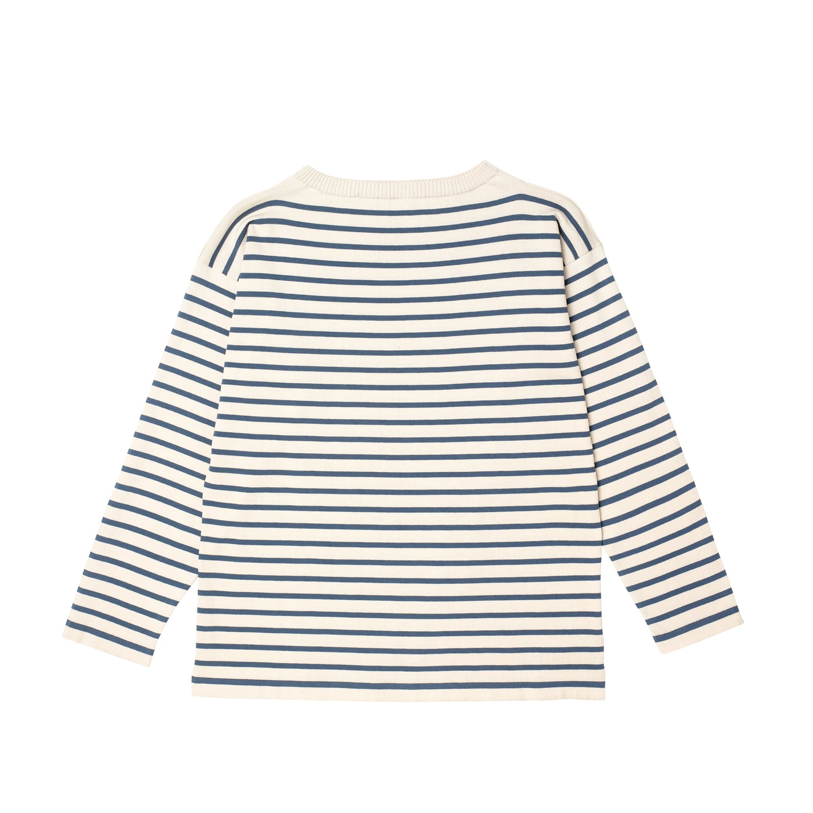 Boatsman Raw Cotton Petroleum Stripe